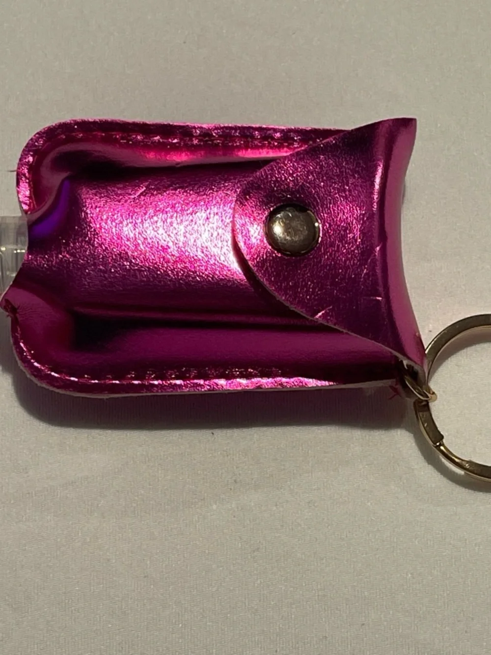 Metallic Pink Keyring Holster for Cell Accessories